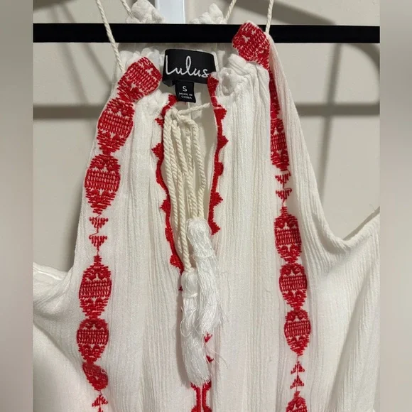 Lulu's White and Pink Midi Dress - Picture 5 of 5